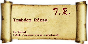 Tombácz Rózsa névjegykártya